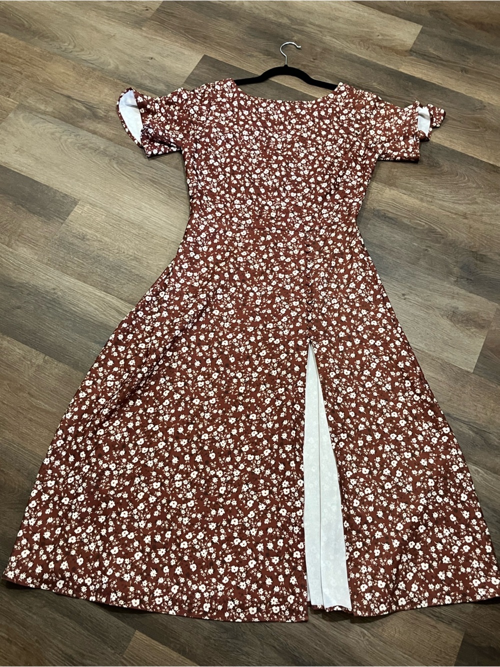 Alexia Admor Draped Bodice Floral Midi Dress | Size 8